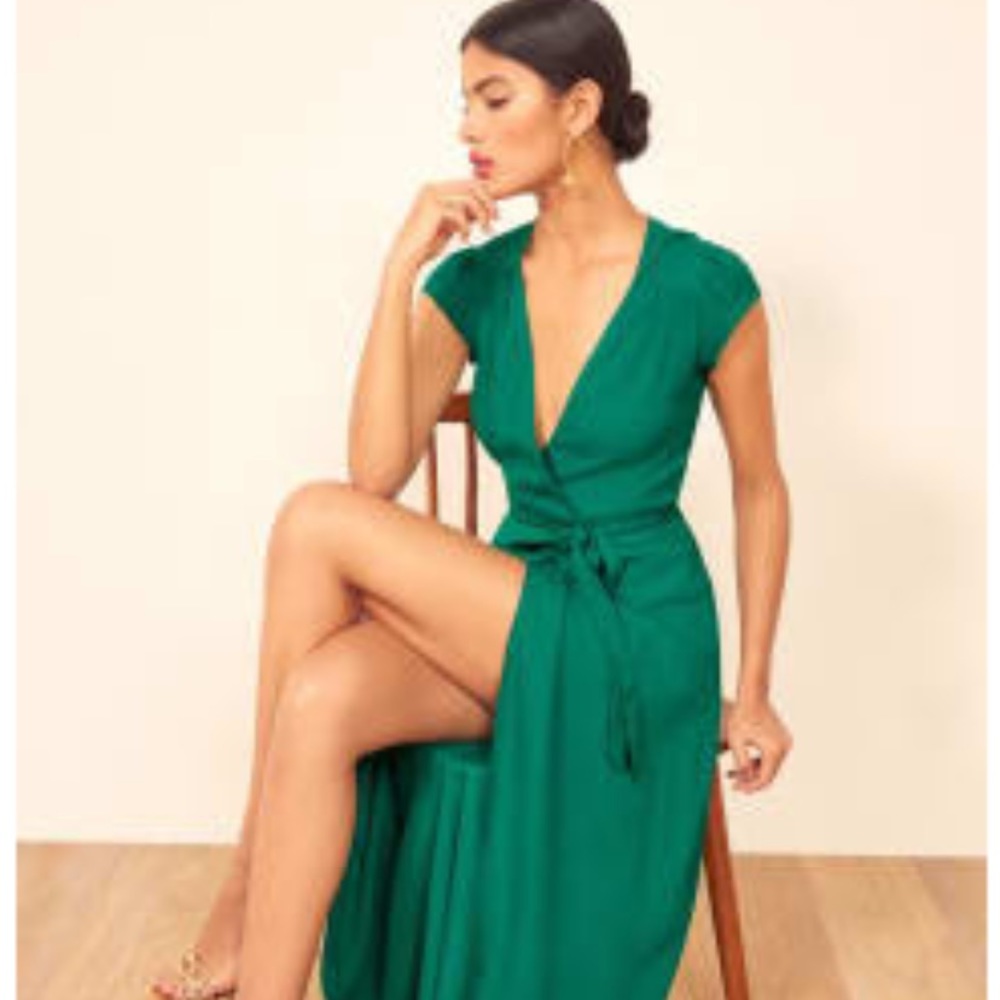 Reformation Chamomile Dress in Green (NWT)
